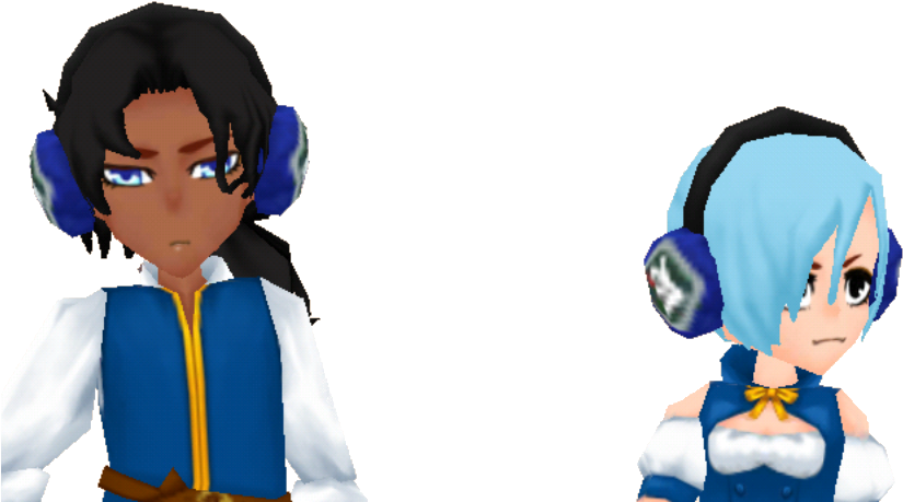 Navy Earmuffs - Cartoon Clipart (831x468), Png Download