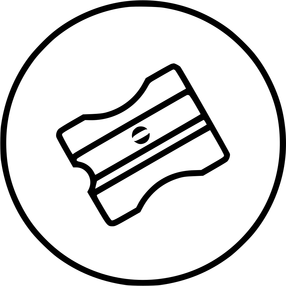 Sharpner Tool Stationary School Pencil Sharp Comments - Coloring Page On Crayon Clipart (981x982), Png Download