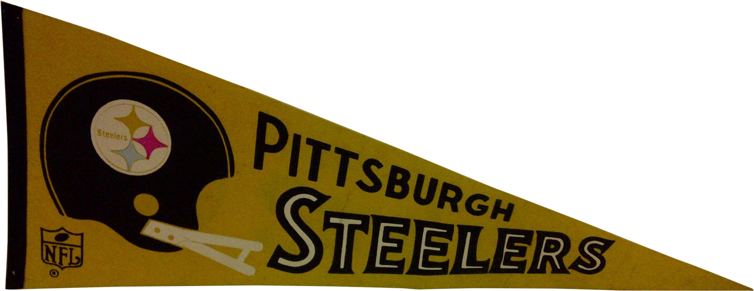Vintage Steelers Pennant Clipart (2686x1037), Png Download