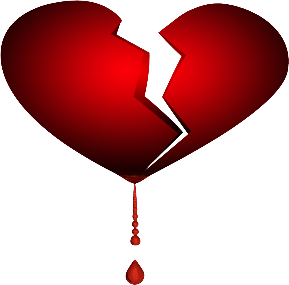 Break Up Png Transparent Image - Broken Heart With Blood Clipart (1024x1024), Png Download