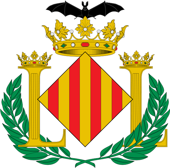 Above Is The Coat Of Arms Of Vincent's Birth Town Of - Valencia Seal Clipart (589x600), Png Download