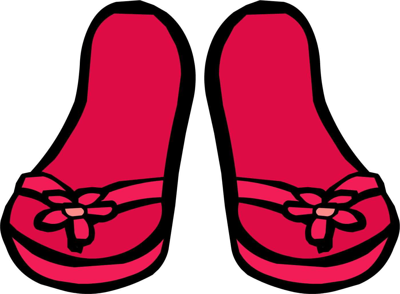 Clip Art Download Magenta Club Penguin Wiki Fandom - Club Penguin Flip Flops - Png Download (1398x1027), Png Download