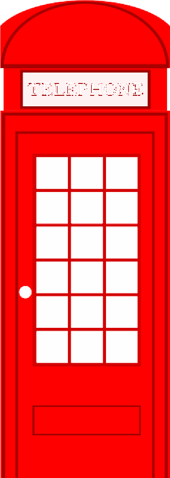 Call Booth Clipart - Cartoon Red Telephone Booth - Png Download (800x1600), Png Download