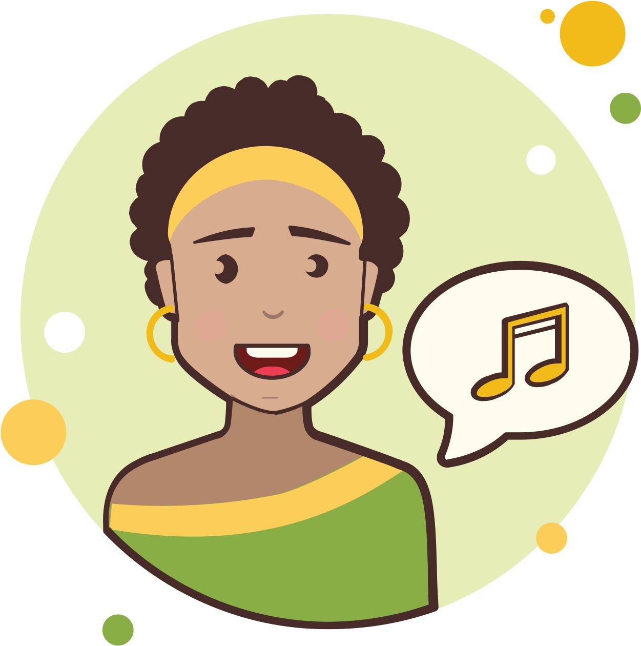 Short Hair Lady Music Icon - Icon Clipart (1600x1600), Png Download