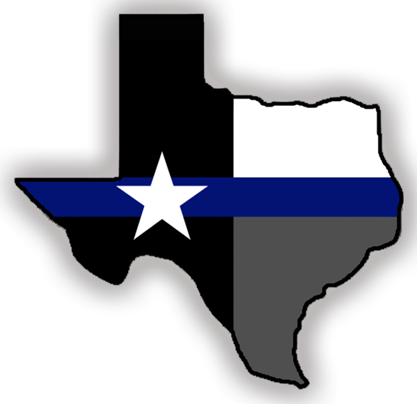 Tbl Tx Magnet Patch V=1480535899 - Texas Thin Blue Line Svg Clipart (599x580), Png Download