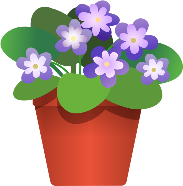 Flower Pot 3 Tree Pinterest Flower Clip Art And Scrapbook - Pot Plant Clip Art - Png Download (698x711), Png Download