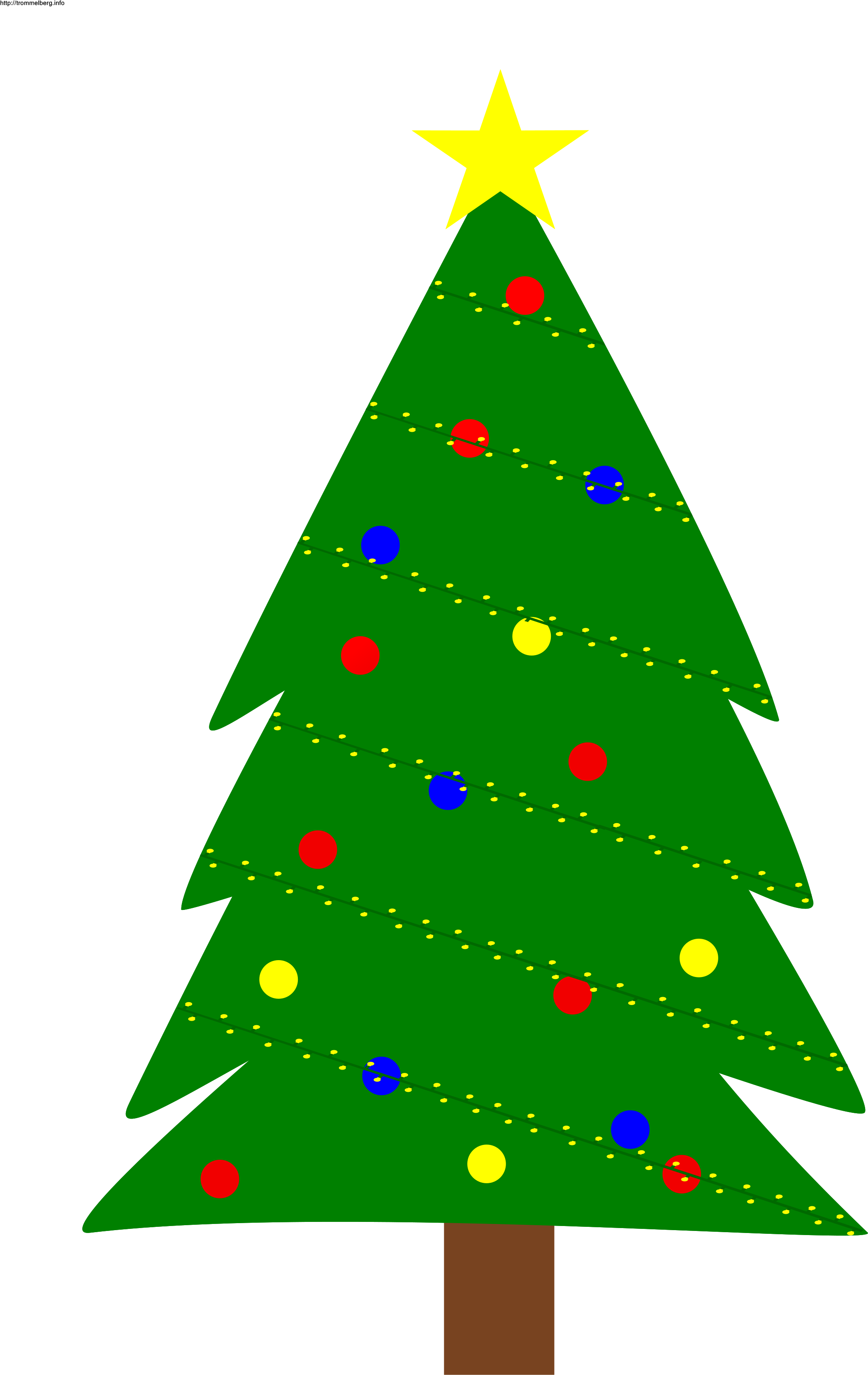 Lights Clipart Christmas Tree Pencil And In Color Lights - Png Download (2400x3394), Png Download