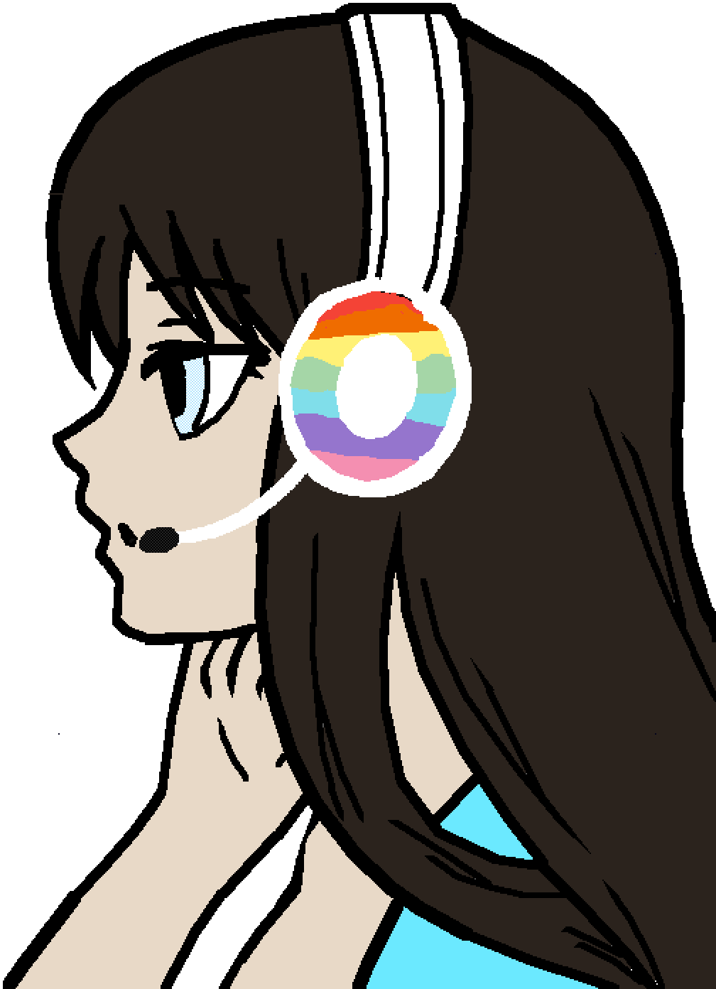 It Kinda Looks Like Mwa Except I Have Brown Eyes - Gucci Anime Clipart (1008x1392), Png Download