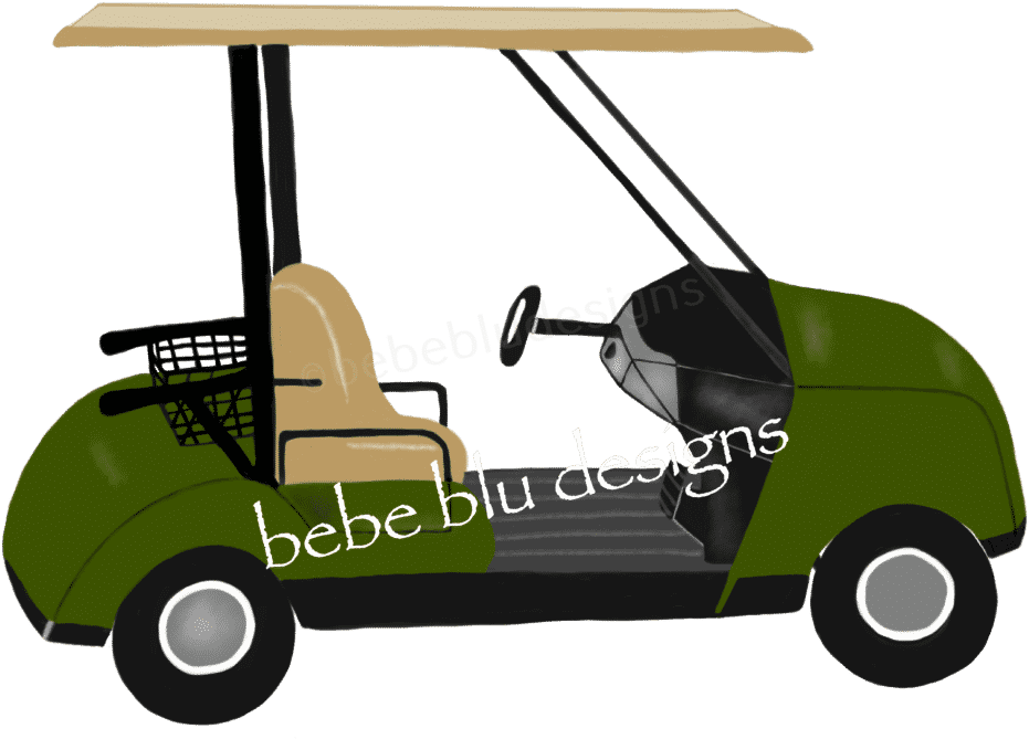 Golf Cart Green - Golf Cart Clipart (1024x754), Png Download