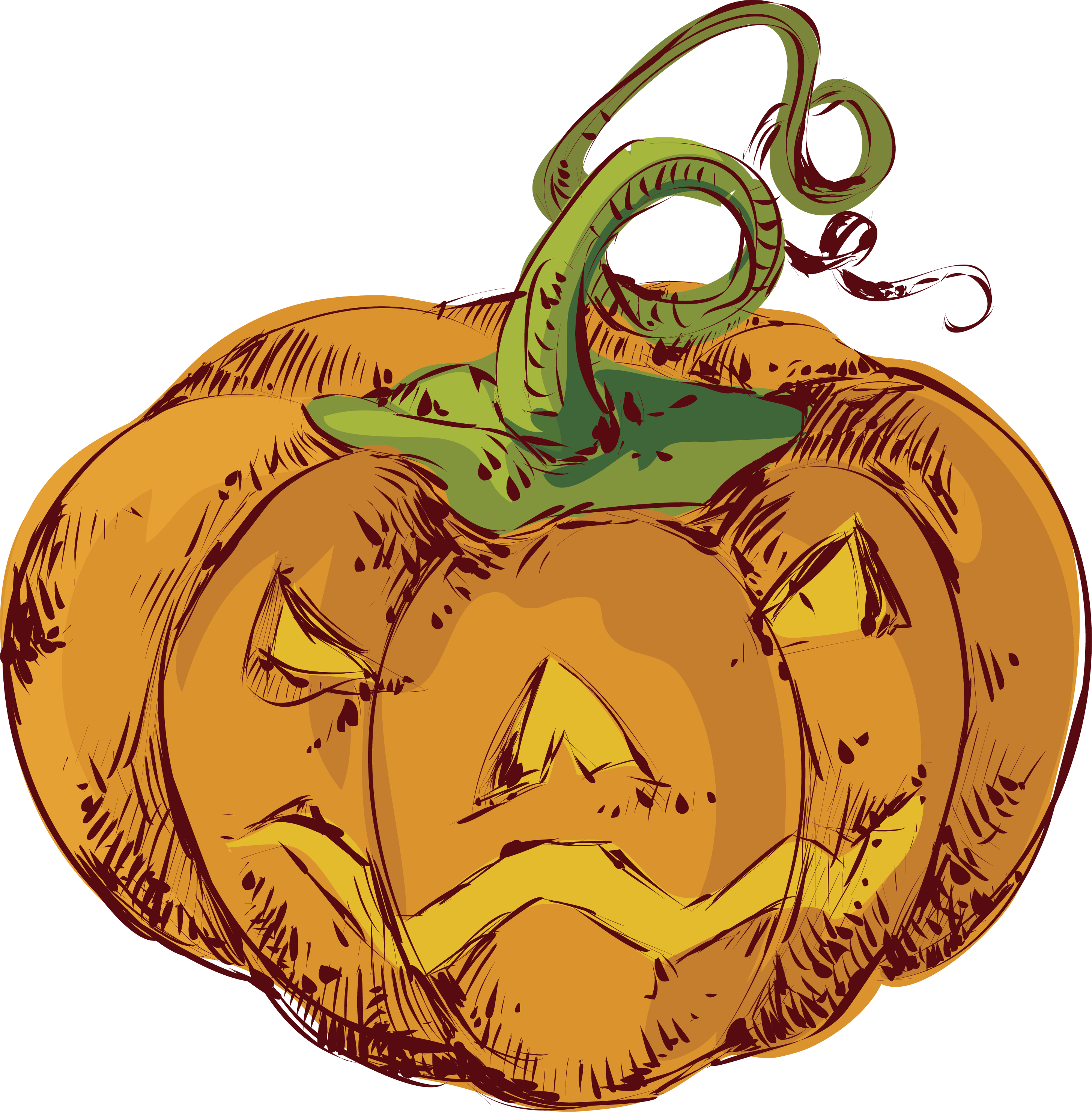 Pumpkin Calabaza Winter Squash Hand Face Transprent Clipart (2910x2963), Png Download