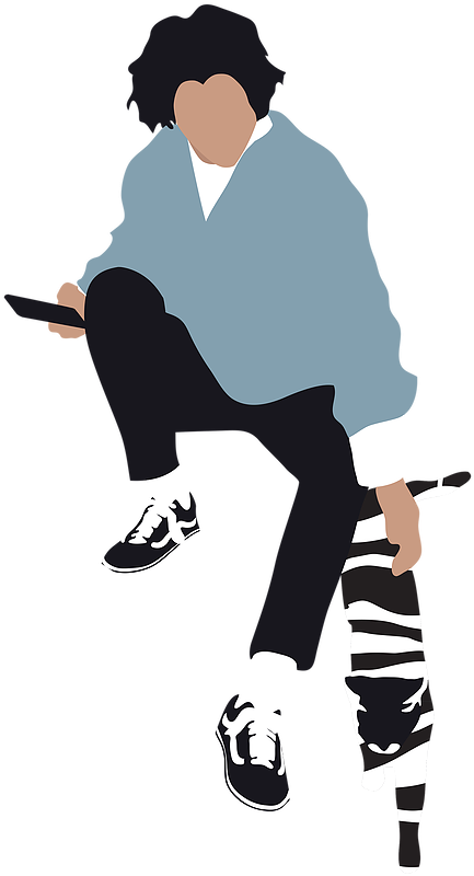 Common People - Drawing Clipart (576x1036), Png Download