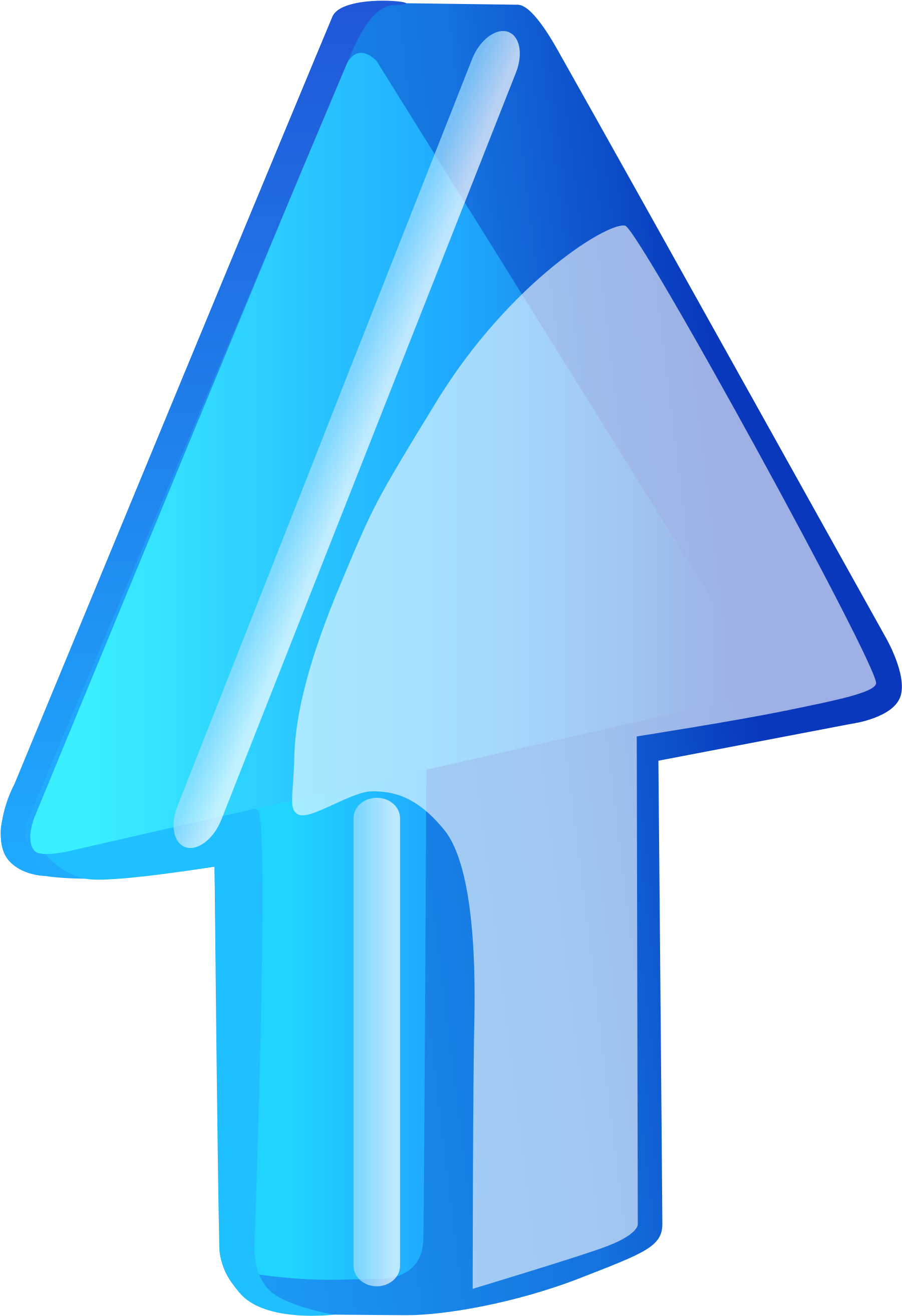 Open - Blue Glass Arrow Png Clipart (2000x2828), Png Download