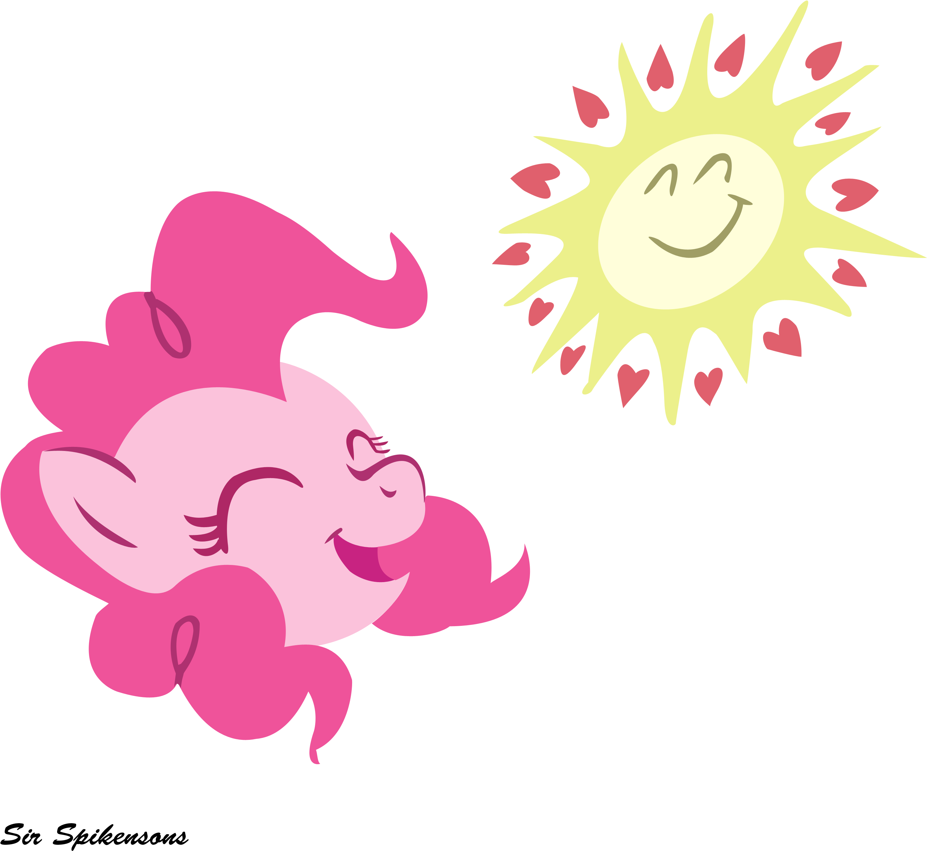 Pony Flower Pink Flowering Plant Text Cartoon Petal - Pony Clipart (3000x3000), Png Download