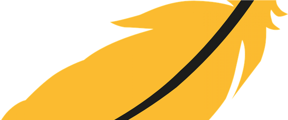 Yellow Feather Clipart - Png Download (1320x500), Png Download