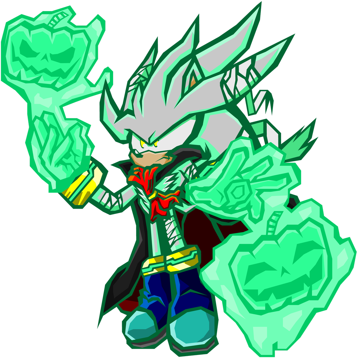 Curse Of The Cerberus On Twitter - Silver The Hedgehog Mephiles Clipart (1200x1200), Png Download