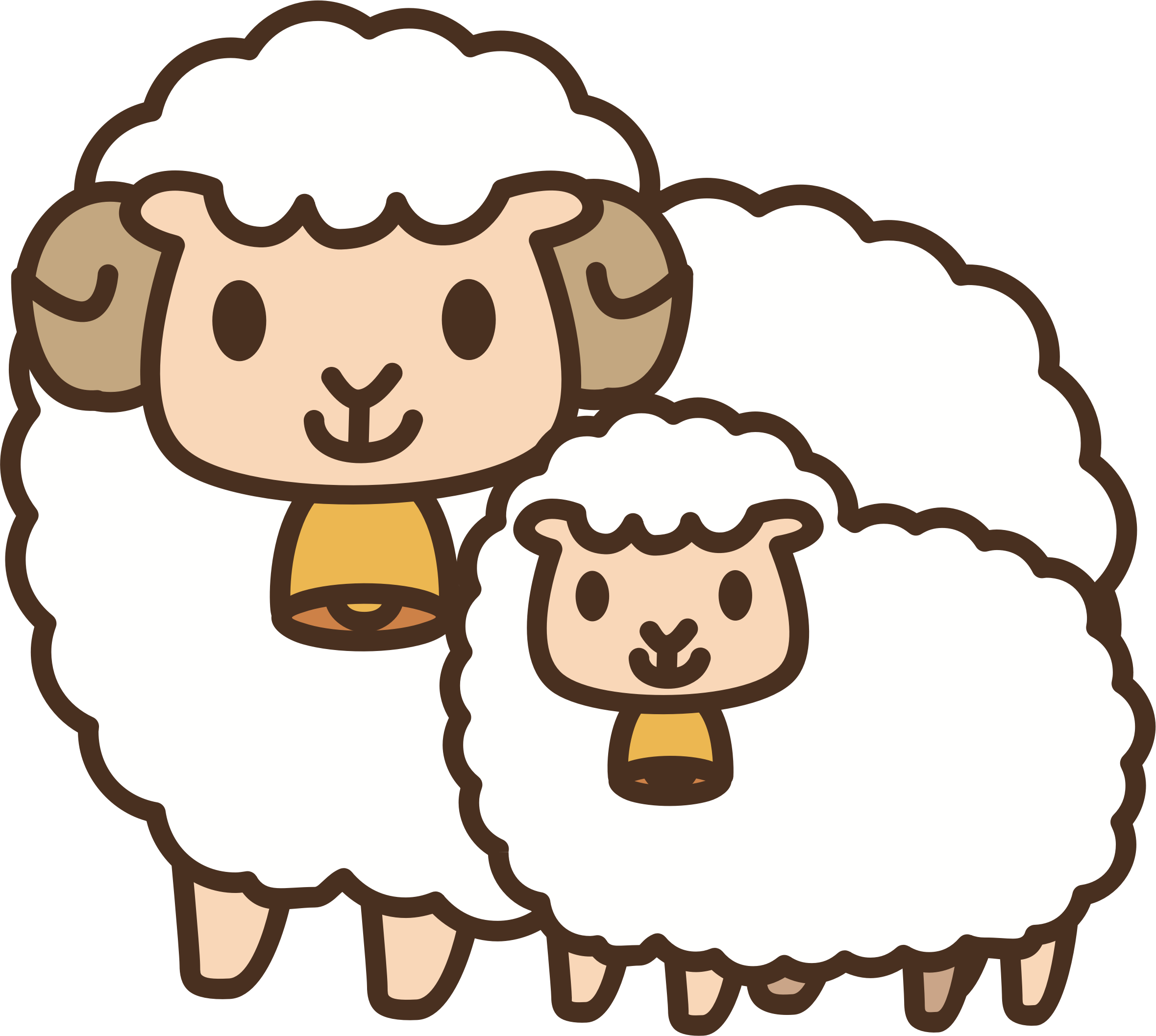Big Image - Sheep Cartoon Png Clipart (2359x2115), Png Download