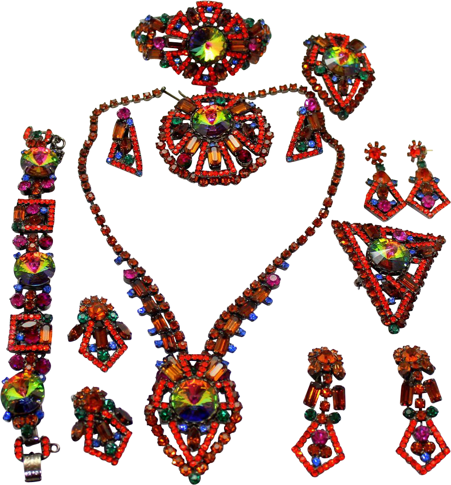 Vintage Juliana Set - Jewellery Clipart (996x996), Png Download