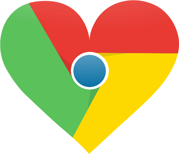 Download Google Chrome - Google Chrome Heart Clipart (788x675), Png Download