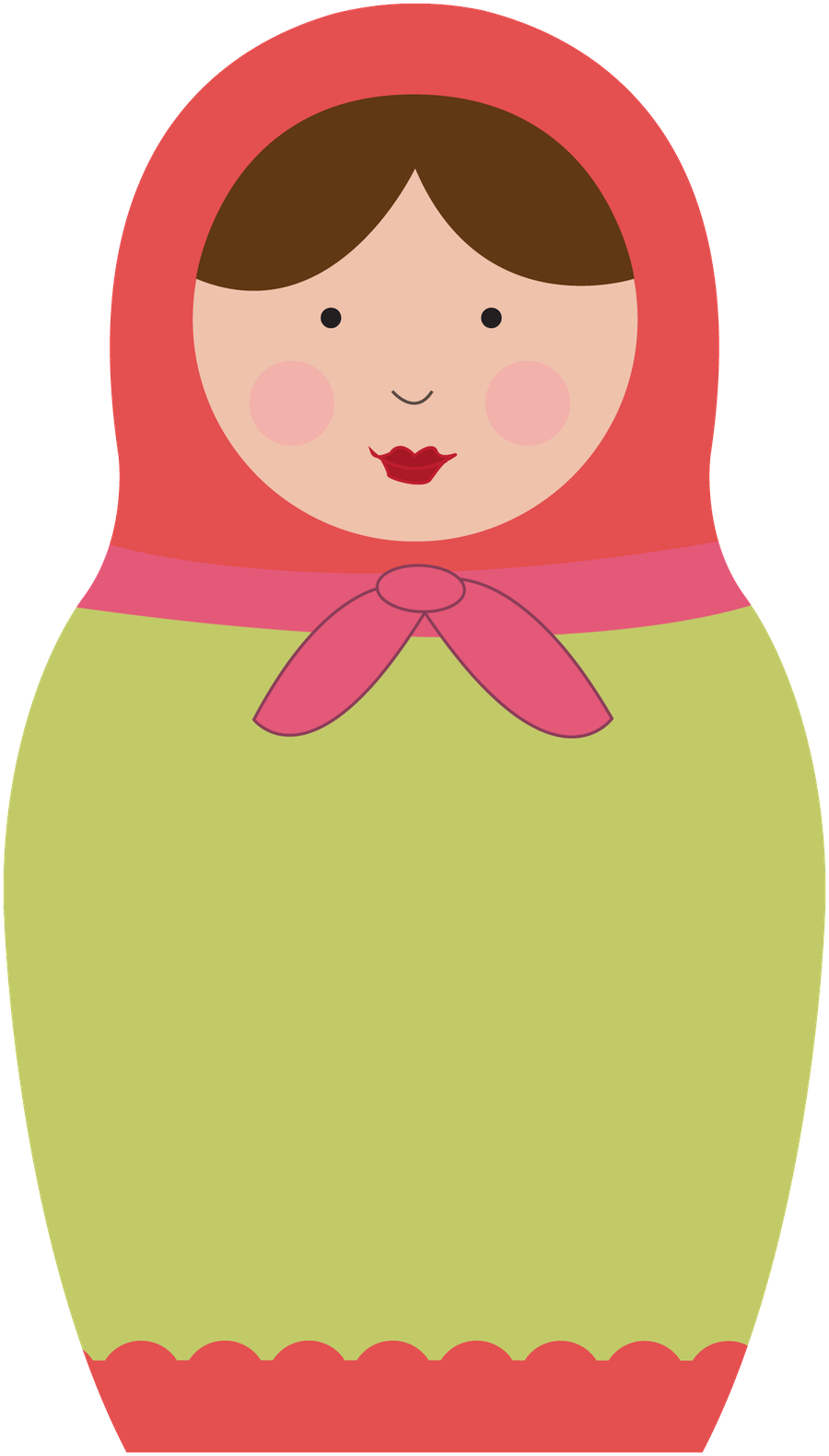 Say Hello - Matryoshka Doll Clipart (900x1581), Png Download