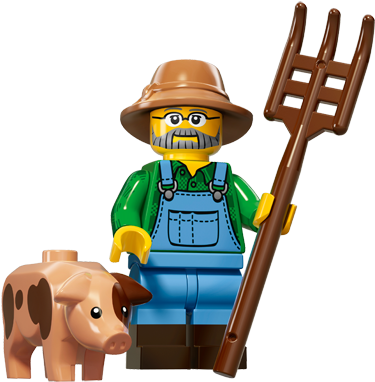 Lego Farmer Clipart (800x800), Png Download