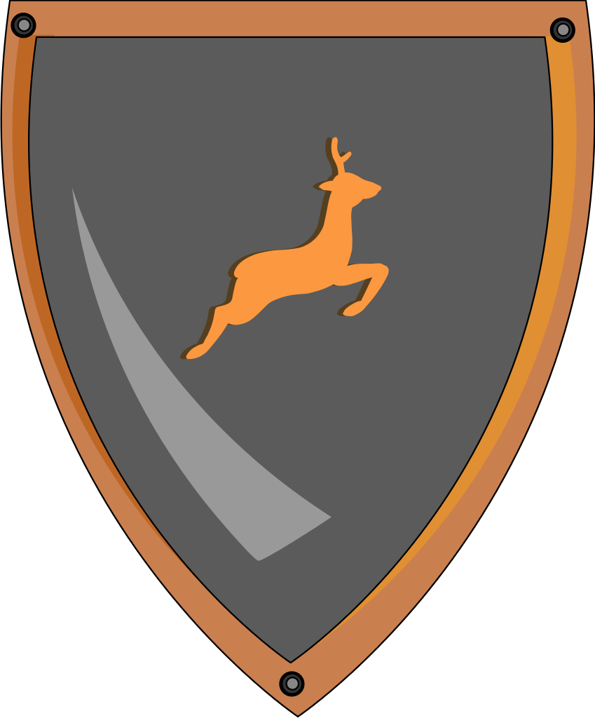 Deer Shield Svg Vector Art - Deer Shield Clipart (849x1024), Png Download
