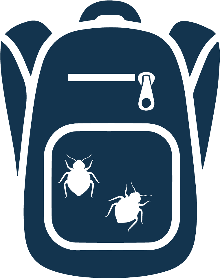 Bed Bugs Are Infesting Schools And Then Are Being Brought - Rucksack Backpack Silhouette Clipart (1042x1042), Png Download
