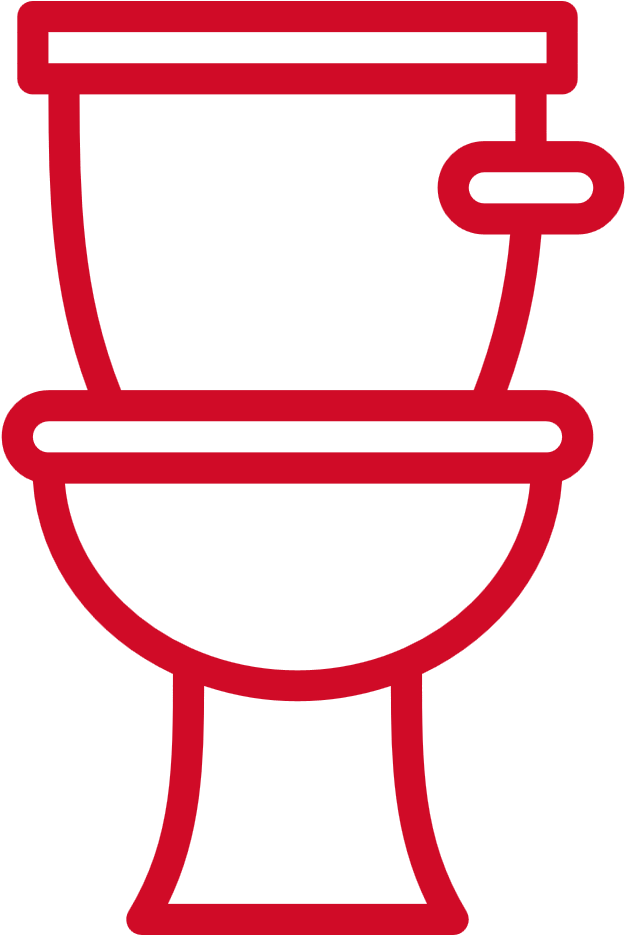 Washroom Care - Outline Of A Toilet Clipart (765x934), Png Download
