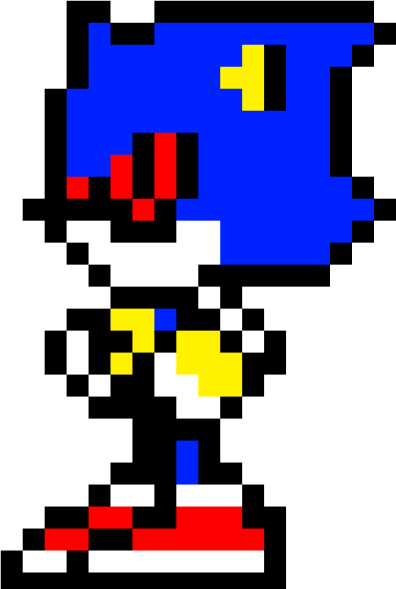 Simple Metal Sonic - Sonic Metal Sonic Pixel Clipart (1200x1200), Png Download