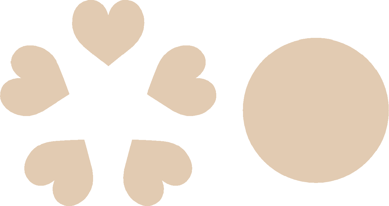 Cinq Petits Coeurs Classiques, Disposés En Cercle À - Circle Clipart (1279x680), Png Download