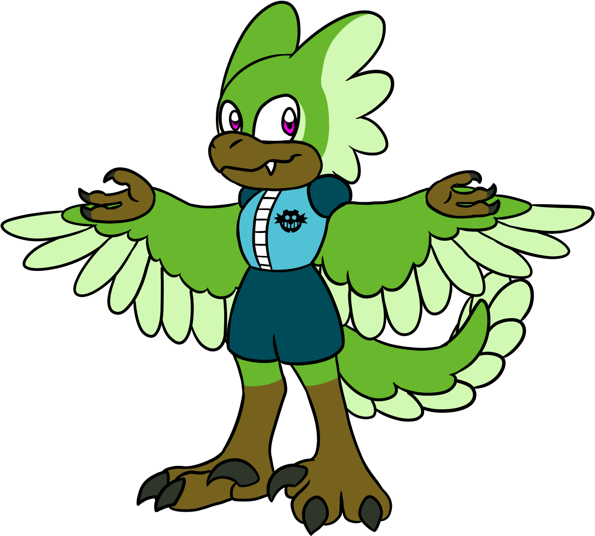 Razor The Raptor - Cartoon Clipart (1250x1150), Png Download