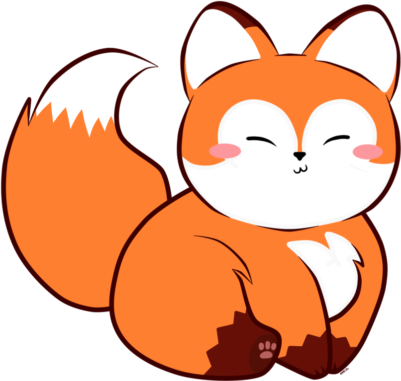 Fat Fox Clipart (900x905), Png Download