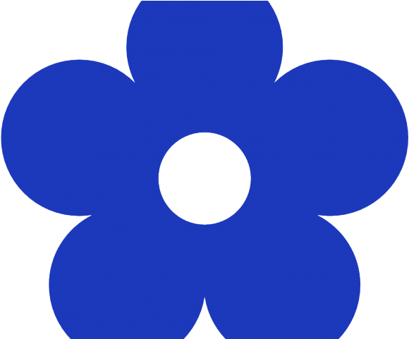 Sky Clipart Cute - Blue Clip Art Flower - Png Download (640x480), Png Download