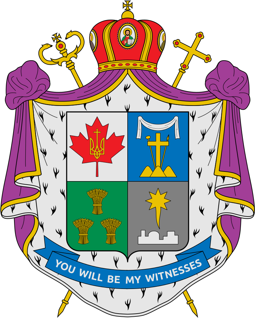 Coat Of Arms Of Bryan Joseph Bayda - Ukrainian Catholic Eparchy Of Saint Josaphat In Parma Clipart (822x1023), Png Download