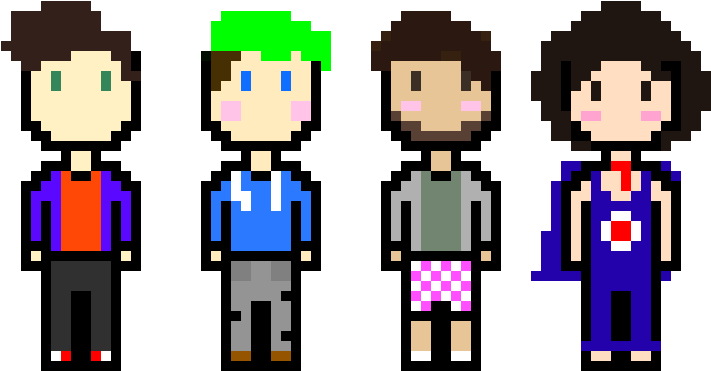 8bit Mark, Jack, Pj And Danny Sexbang Clipart (880x530), Png Download