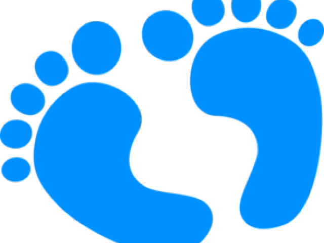 Footprint Clipart Baby Girl - Baby Onesies Clipart Blue - Png Download (640x480), Png Download