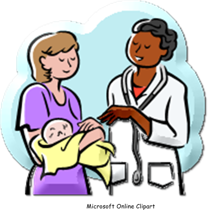 Mother Baby University Recommended Followup Medical - Cartoon Clipart (693x702), Png Download