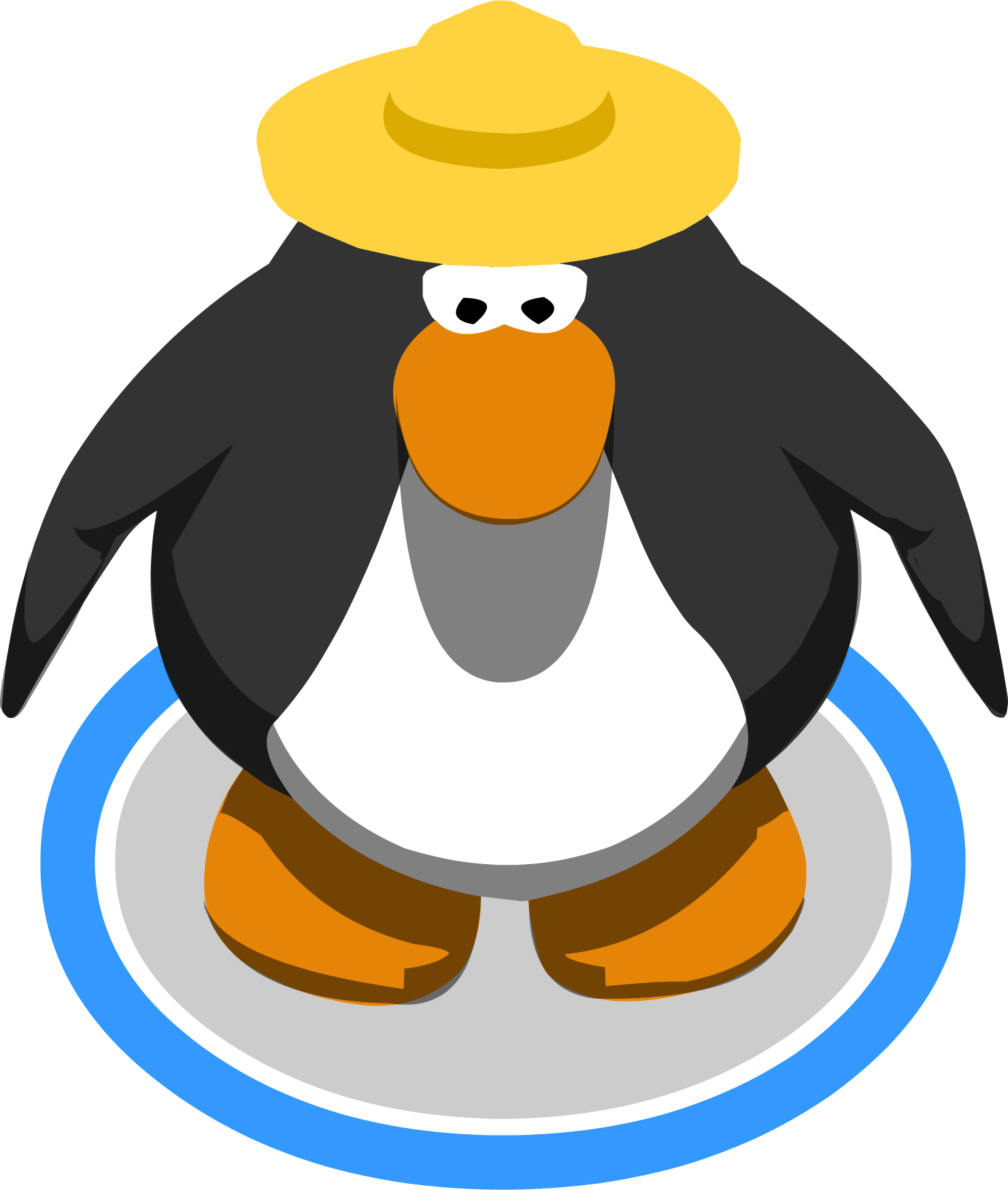 Straw Hat Ig - Club Penguin Purple Clipart (1482x1749), Png Download