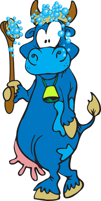 Blue Cow Carwash Graphic Free Download - Blue Cow Car Wash Clipart (400x797), Png Download