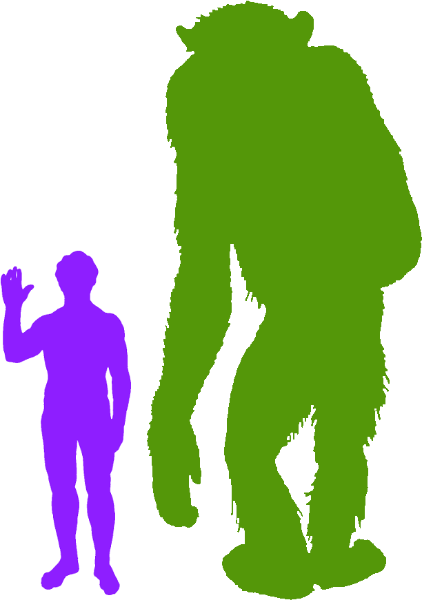 The Real King Kong - Chicken Size Comparison To Human Clipart (642x890), Png Download