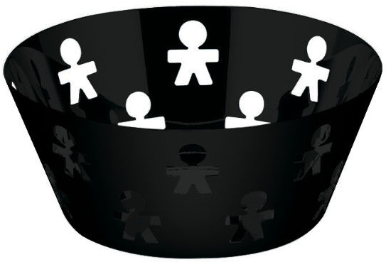 King Kong - Alessi Girotondo Resin Basket 20.5cm, Black Clipart (600x600), Png Download