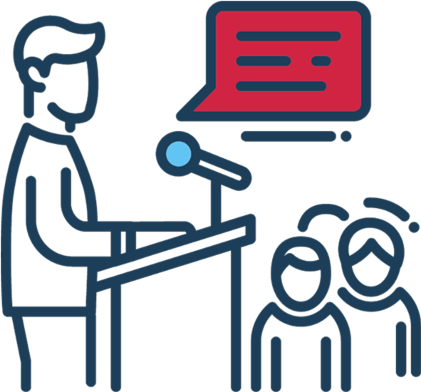 Keynote Speaking - Election Campaign Drawings Clipart (600x600), Png Download