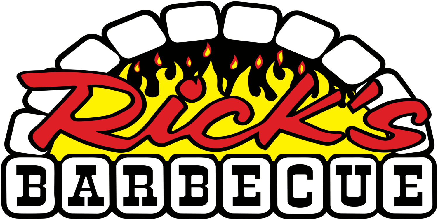 10 Images Of Barbque Clip Art - Ricks Bbq Logo - Png Download (1500x755), Png Download