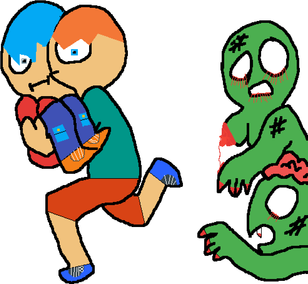 Run Boy Run - Cartoon Clipart (1000x1000), Png Download