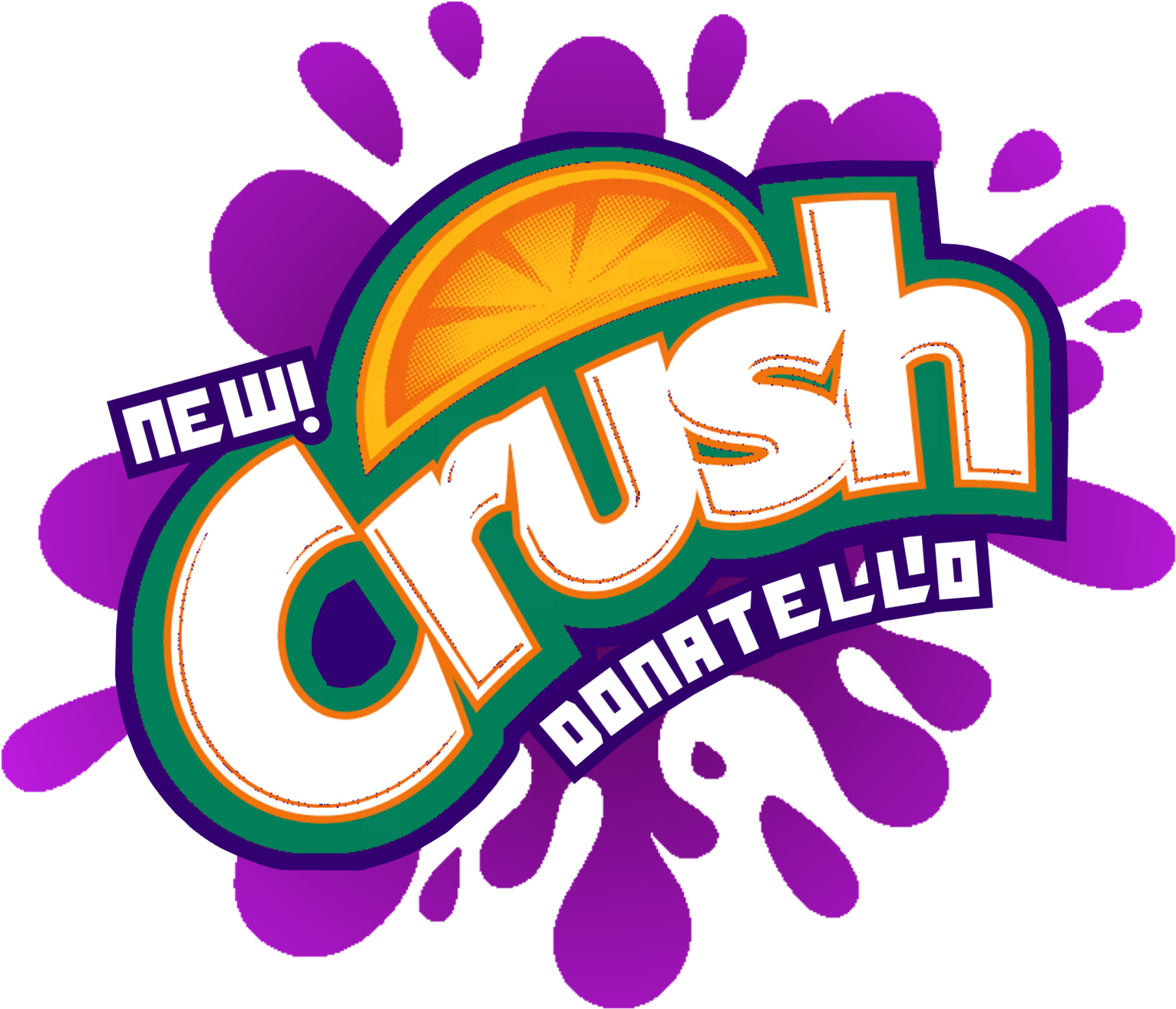 Grape Crush Logo - Crush Diet Orange Soda - 12 Pack, 12 Fl Oz Cans Clipart (1548x1345), Png Download