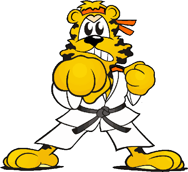 Pin Animated Tiger Gif On Pinterest - Karate Clipart (600x749), Png Download