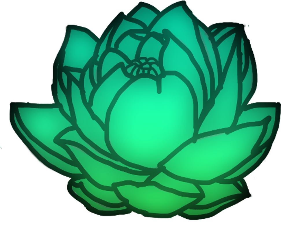 Blurry Flower Gradient Rose Green Blue Teal Neon Staine - Staines Clipart (1024x1024), Png Download