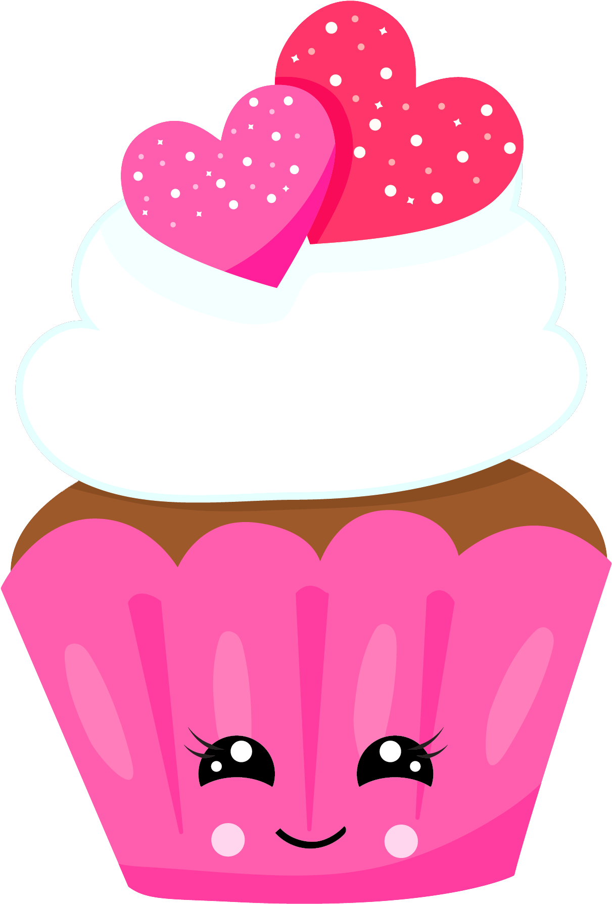 Chocolate Heart Cupcake Kawaii Decoden - Imagens De Cupcake Kawaii Clipart (1786x1786), Png Download