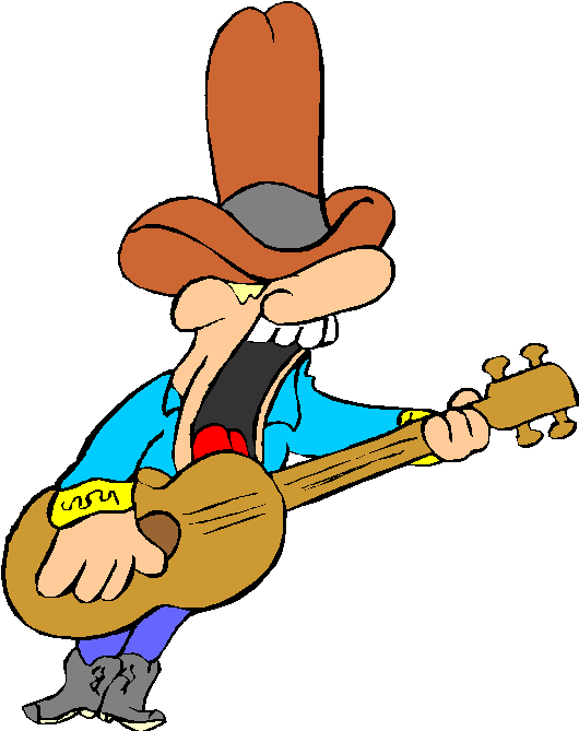 Friday, March 25, - Country Music Cartoon Clipart (542x681), Png Download