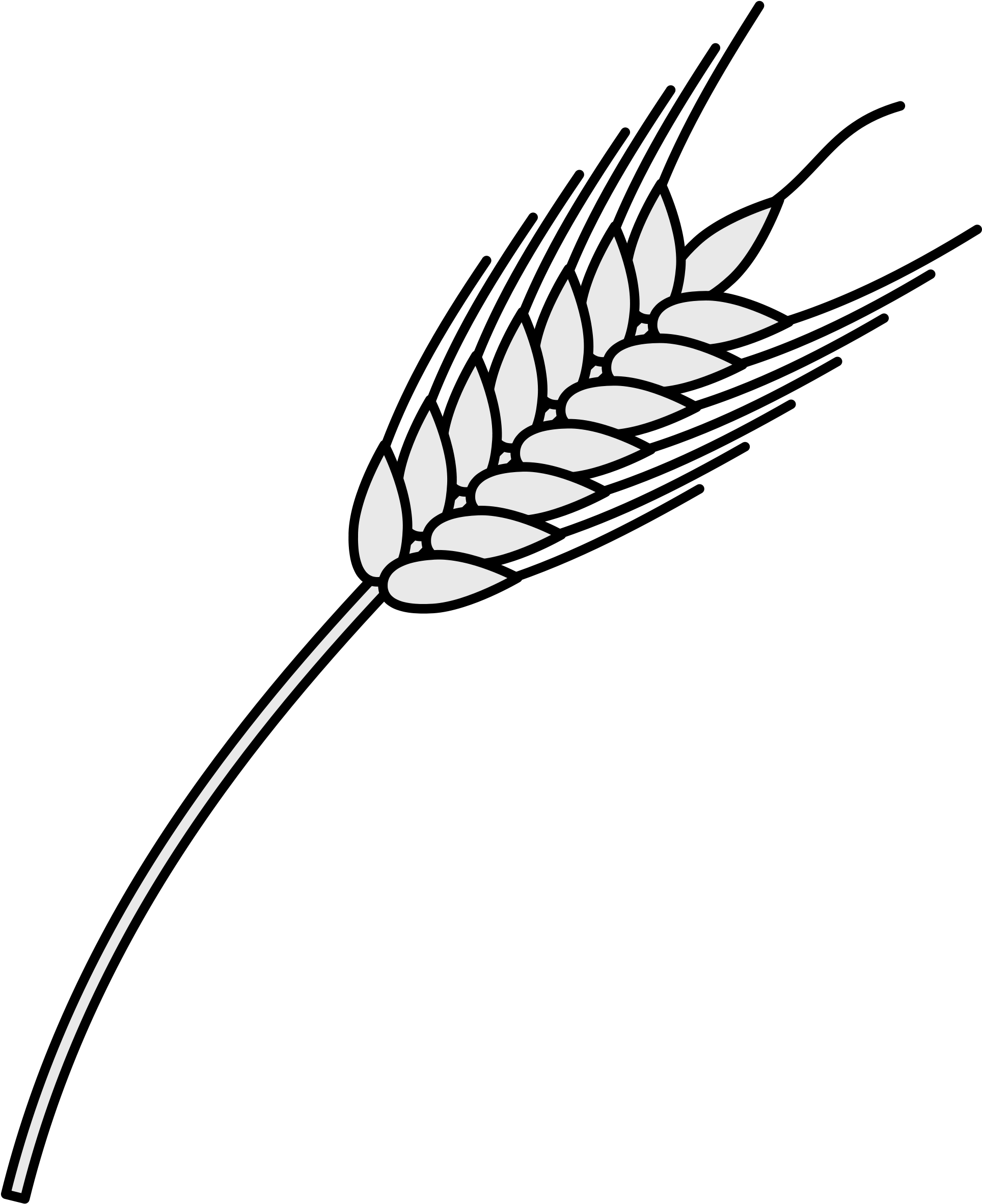 File Coa Illustration Elements Plant Svg Wikimedia - Wheat Heraldry Png Clipart (2000x2449), Png Download