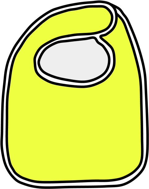 Bib-yellow Clipart (816x1056), Png Download
